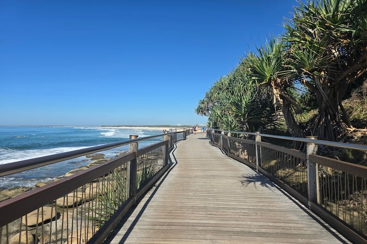 Boardwalk on Caloundra Coastal Walk.
