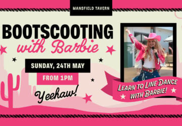 Bootscooting with Barbie at Mansfield Tavern