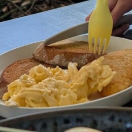 Kids eggs and toast at Degani Capestone.