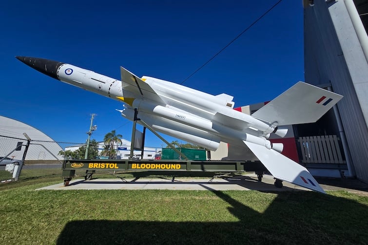 Bristol Bloodhound rocket on display at Queensland Air Museum, Caloundra.