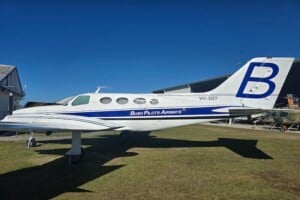 Plane outside on display at Queensland Air Museum, Caloundra.