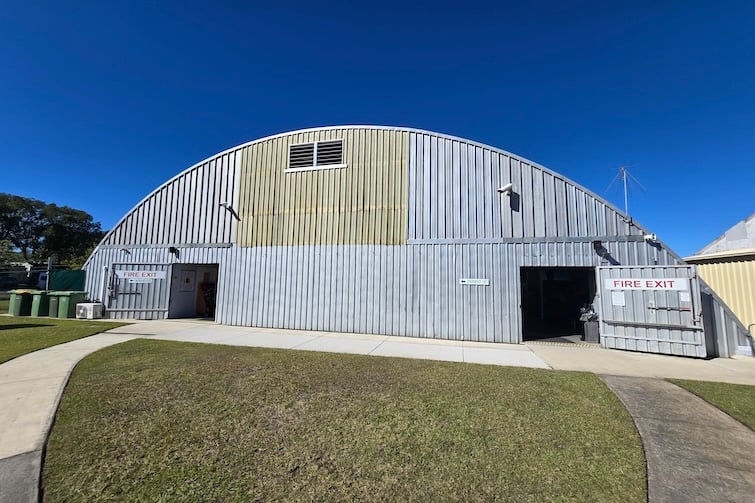 Main hangar at Queensland Air Museum, Caloundra.