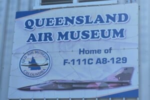 Main sign at Queensland Air Museum, Caloundra.