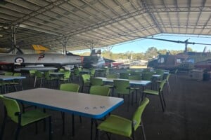 Seating area at Queensland Air Museum, Caloundra.