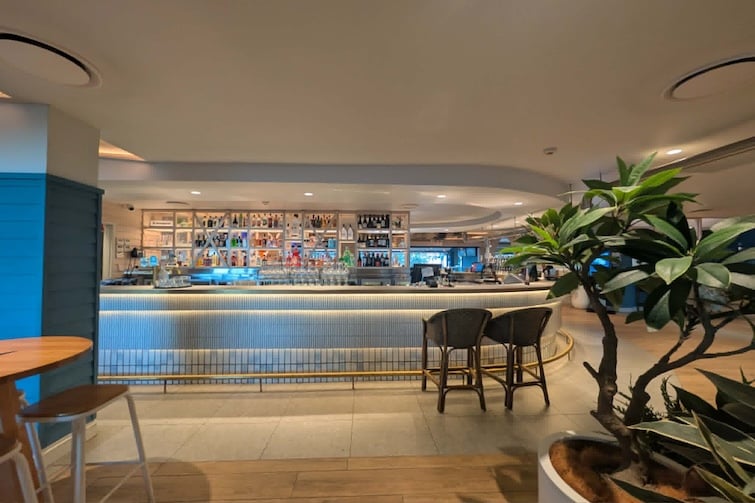 The bar area at The Full Moon Hotel, Sandgate.