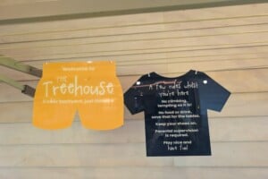 Rules at The Treehouse play area within The Full Moon Hotel, Sandgate.