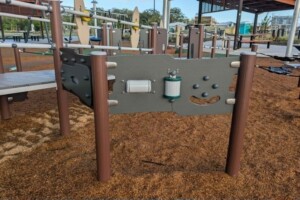 Play panel at Thistle Place Park, Palmview.