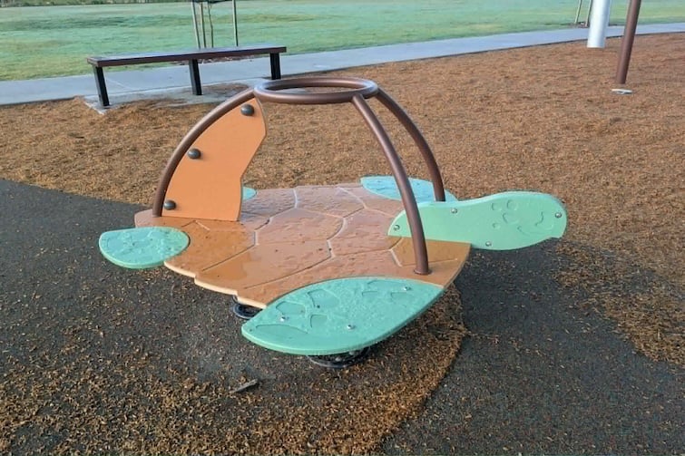 Turtle rocker at Thistle Place Park, Palmview.