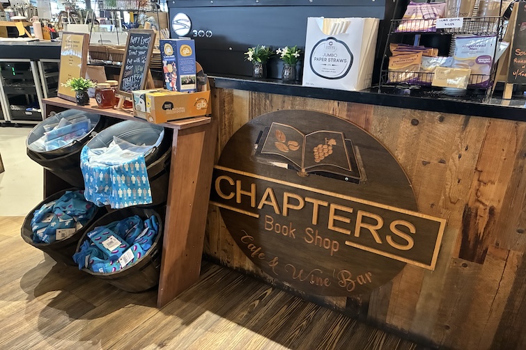 Counter at Chapters Book Shop Cafe, Karalee.