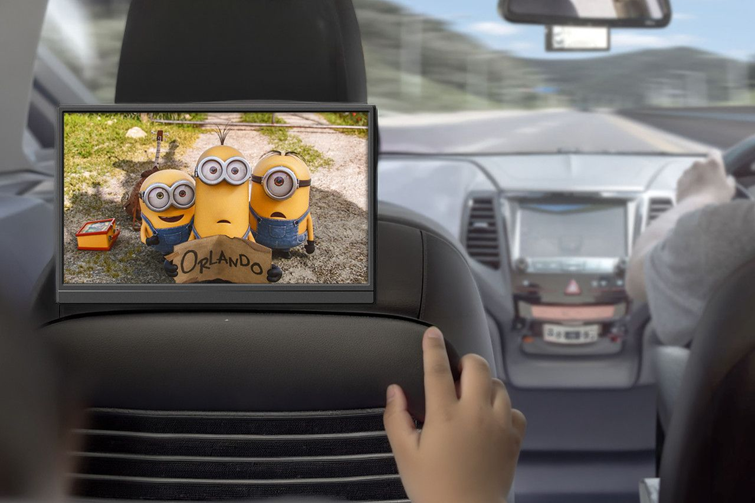 portable screen for vehicle