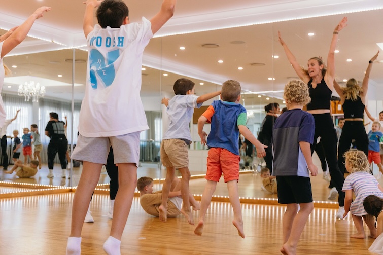 Children dancing in a Dance Fiit kiids Class at Hawthorne. 