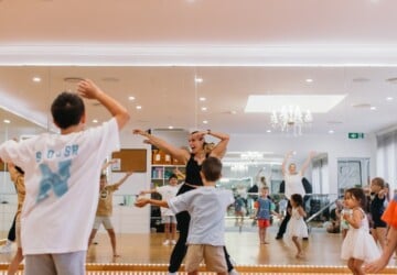 Children dancing in a Dance Fiit kiids Class at Hawthorne.