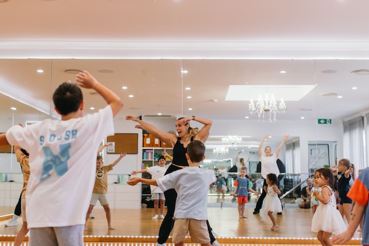 Children dancing in a Dance Fiit kiids Class at Hawthorne.