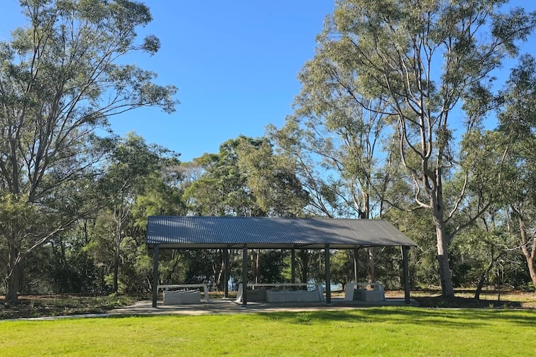 Picnic shelter at the Moreton Bay Central Lakes walk.