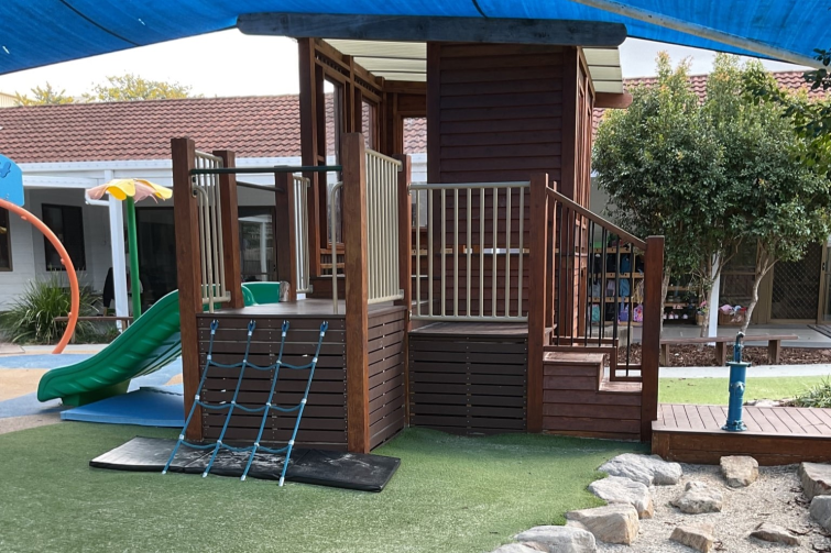 Nest Montessori Children's House outdoor playground.