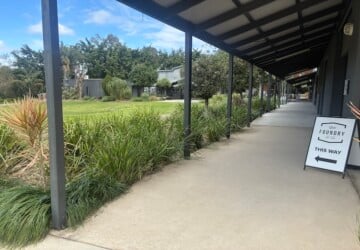 Entry and walkway at The Foundry Cafe in Brassall.