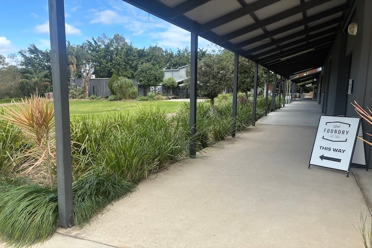 Entry and walkway at The Foundry Cafe in Brassall.