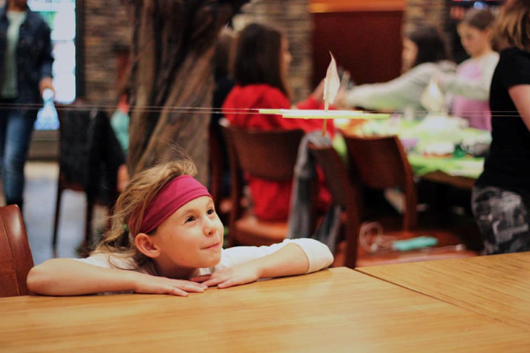 Engineering For Kids student with model zipline.