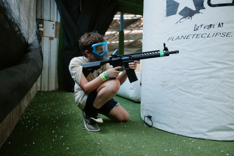 Spec Ops Paintball Gel Ball in action.