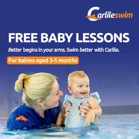 a child doing baby swim lessons