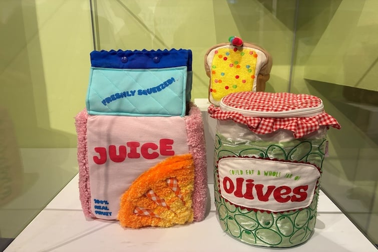 Display of food at Ipswich Art Gallery - Make Yourself at Home exhibition.