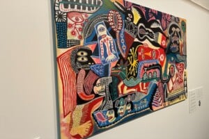 Wall art at Ipswich Art Gallery - Make Yourself at Home exhibition.