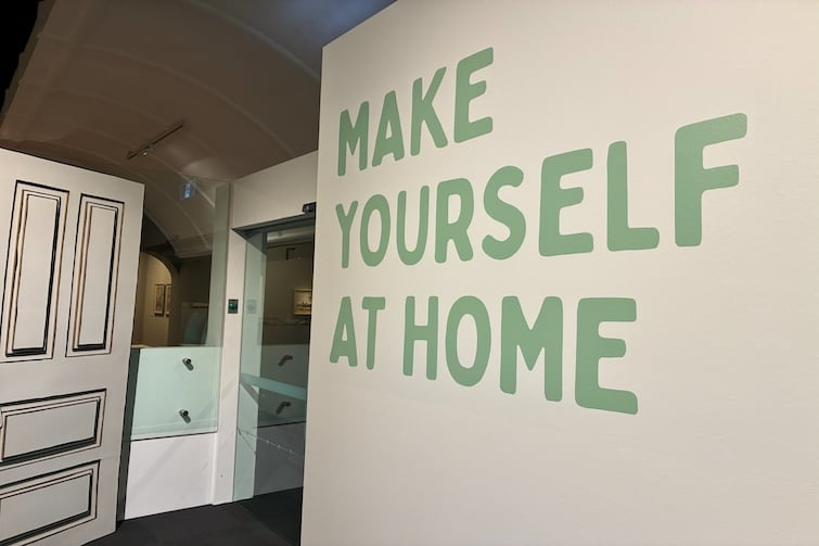 Make Yourself at Home signage at Ipswich Art Gallery - Make Yourself at Home exhibition.