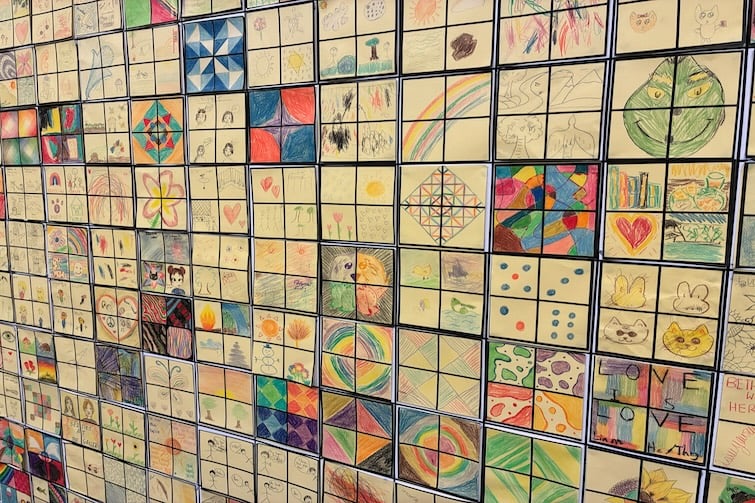 Wall art at Ipswich Art Gallery - Make Yourself at Home exhibition.