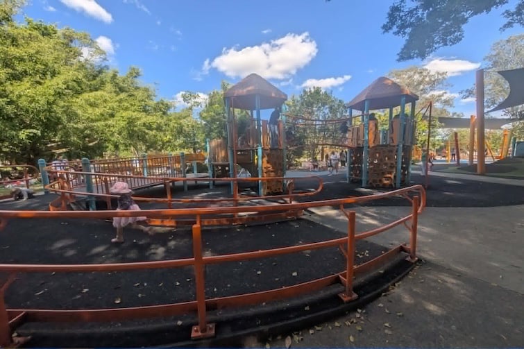 Ramp to play equipment at The Hills District All Abilities Park.