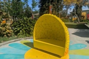 Beehive seat at The Hills District All Abilities Park.
