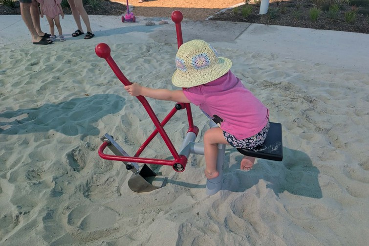 sand digger at nirimba.